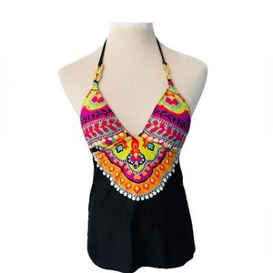 TRINA TURK Nuevo Sol Tankini Bikini Top Size 6